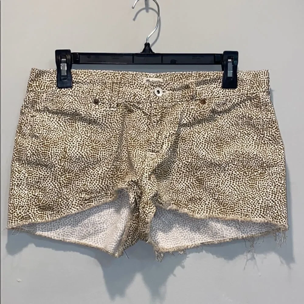 Madewell safari dot printed shorts 28